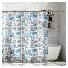 Штора для ванной комнаты доляна «Морской элемент», 180×180 см, полиэстер