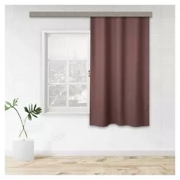 Штора "Лен" 135х180 см, шоколад, пэ
