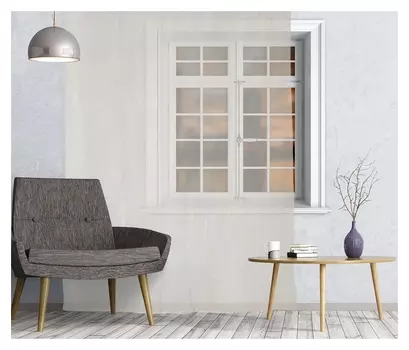 Штора органза Leaves 300х280 см, цвет шампань, на шторной ленте, 100% полиэстер