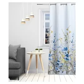 Штора портьерная этель "Акварель" цв.синий, 145*250 см, на люверсах, пл. 210 г/м2, 100 п/э