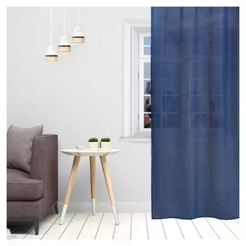 Штора портьерная этель"Блеск"цв.синий 260х250 см