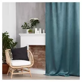 Штора портьерная этель "Классика" цв.бирюзовый, 250*265 см, 100% п/э