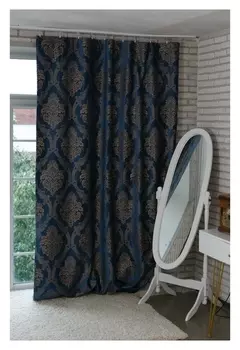 Штора портьерная этель «Версаль» 160×270 см, цвет синий, 100% п/э