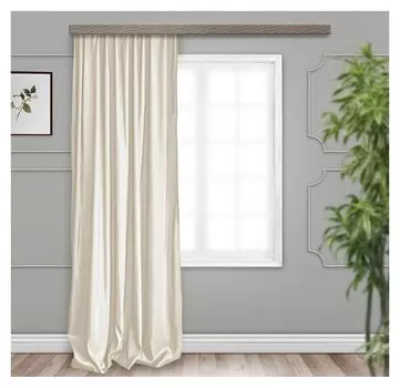 Штора портьерная бамбук 135х260 см 1 шт, молочный, жаккард, пэ 100%