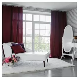 Штора портьерная "Этель" 130х280 см дамаск Crabapple Solid,100% п/э