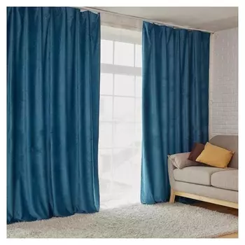 Штора портьерная "Этель" 170*270 см валенсия лазурный ,100% п/э