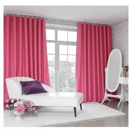 Штора портьерная «Этель» 250×265 см, двусторонний блэкаут, цвет розовый, пл. 240 г/м², 100% п/э