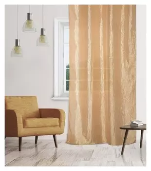 Штора портьерная тергалет 140х260 см, темно-бежевый, пэ 100%