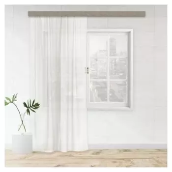 Штора тюль лен 150х275 см, молочный, пэ 100%