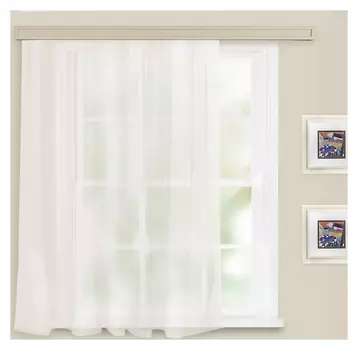 Штора вуаль однотонная 140х180 см, белый, п/э 100%
