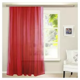Штора вуаль однотонная 290х260 см, цвет бордовый