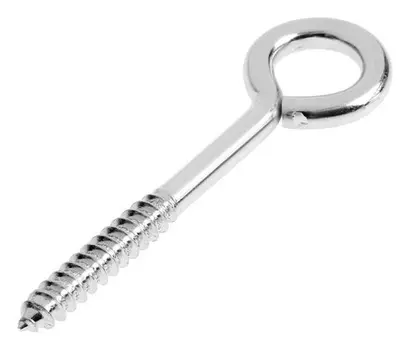 Шуруп-кольцо 8,0x100, цвет белый, цинк, 1 шт