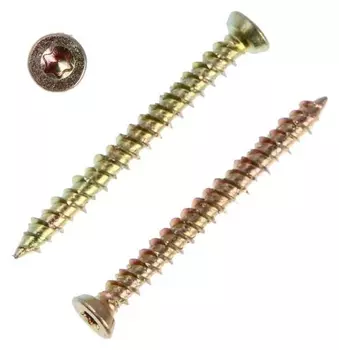 Шуруп по бетону тундра Krep, 7.5x72 мм, желтый цинк, 20 шт.