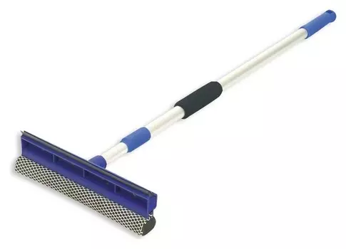 Швабра для мытья окон губка+сгон 25см+ телеск.ручка 120см