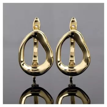 Швензы родированные "Минимал" геом, цвет золото