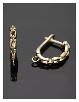 Швензы родированные "Звенья", цвет золото