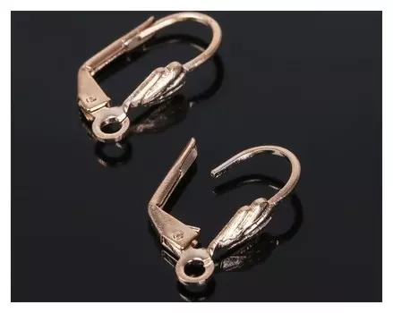 Швензы с французской застёжкой, 18 мм (набор 5 пар), цвет золото