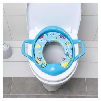 Сиденье для унитаза детское с ручками "Детство", цвет синий