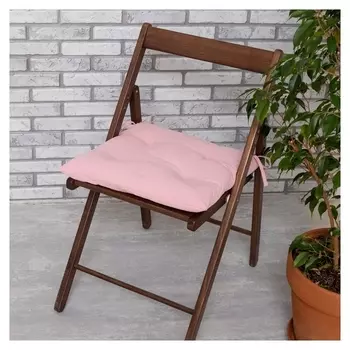 Сидушка на стул "Этель" цв.розовый 42х42см, 100% хл