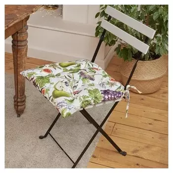 Сидушка на стул "Этель" фруктовый сад 42х42см, 100% хл, 190 г/м2