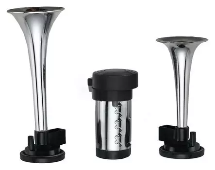 Сигнал автомобильный AVS Electric HR 02, хром, набор 2 шт.