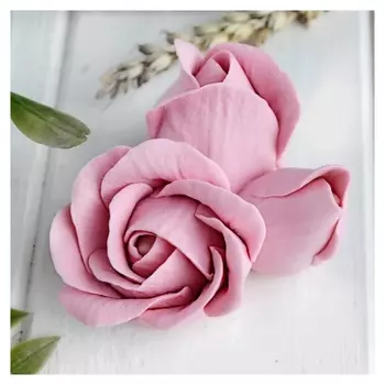 Силиконовая форма для мыла «Бутон розы тройной»