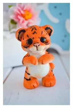 Силиконовая форма для мыла «Тигрёнок стоит»