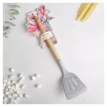 Силиконовая лопатка «Живи со вкусом», 12 × 31 см