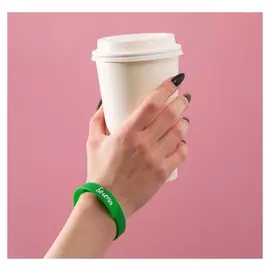 Силиконовый браслет "Богема" женский, цвет зеленый, 18 см