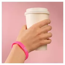 Силиконовый браслет "Хохо" женский, цвет розовый, 18 см