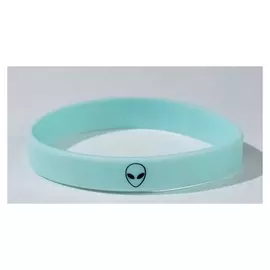 Силиконовый браслет "Инопланетянин" стандарт, цвет мятный, 20см
