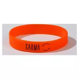 Силиконовый браслет "Карма" женский, цвет оранжевый, 18см
