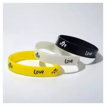 Силиконовый браслет Love, набор 3шт