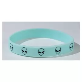 Силиконовый браслет "НЛО" стандарт, цвет мятный, 20см