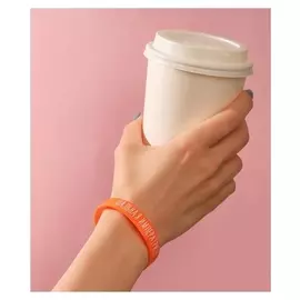 Силиконовый браслет "Шальная императрица" женский, цвет оранжевый, 18 см