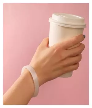 Силиконовый браслет "Светонакопительный", цвет белый, 20 см