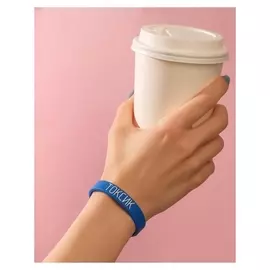 Силиконовый браслет "Токсик" детский, цвет синий, 16 см