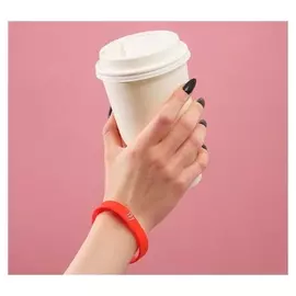 Силиконовый браслет "Тру" женский, цвет красный, 18 см