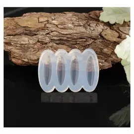 Силиконовый молд «4 вытянутых овала», 34×9 мм