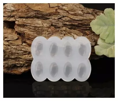 Силиконовый молд «8 овалов», 14×24 мм