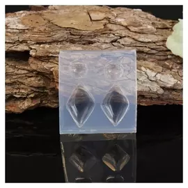 Силиконовый молд серег (2 круга, 2 ромба)