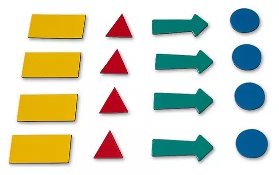 Символы магнитные 2х3 для доски, 4 шт.