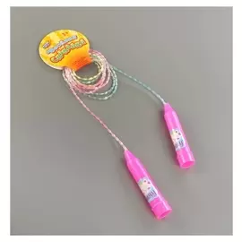 Скакалка детская «Мяу», цвет розовый