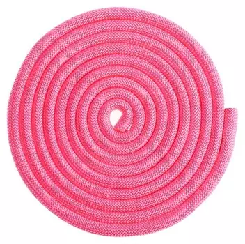 Скакалка для гимнастики утяжелённая с люрексом, 3 м, цвет розовый