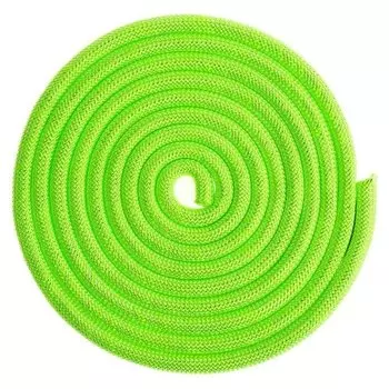 Скакалка для гимнастики утяжелённая с люрексом, 3 м, цвет салатовый
