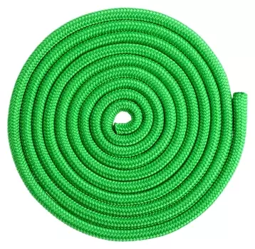 Скакалка гимнастическая утяжелённая, верёвочная, 2,5 м, 150 г, цвет светло-зелёный