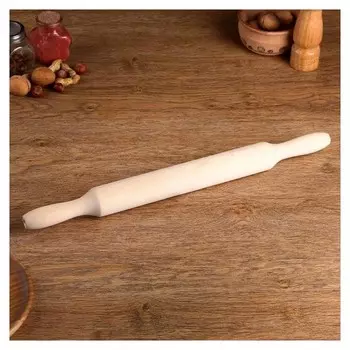 Скалка деревянная, берёза, 50×4.5 см