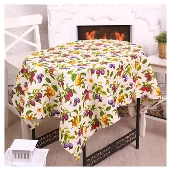 Скатерть 110х150 см слива, хл 100%, рогожка