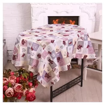 Скатерть 150х150 см "Эспрессо", рогожка, хл 100%