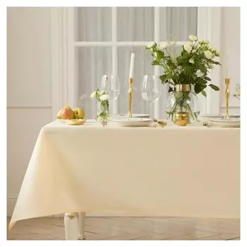Скатерть этель Cozy 150*220 +/-3см, цв.молочный, пл. 192 г/м2, хл с вгмо